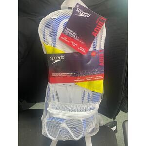 NWT - Speedo Adult Mask Snorkel & Fin Set - L/XL